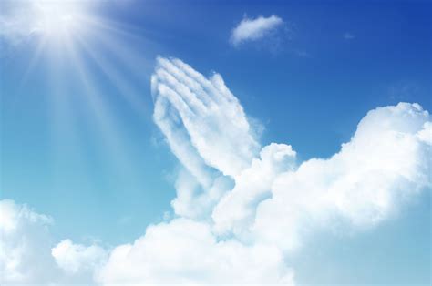 Prayer Clouds Background Material, Prayer, Pray, Bless Background Image ...