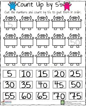 Count by 5's Worksheet by preschoolplanet | Teachers Pay Teachers