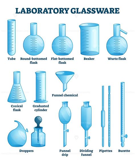 Laboratory glassware vector illustration - VectorMine