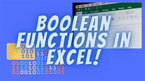 Boolean Operators in Excel - YouTube