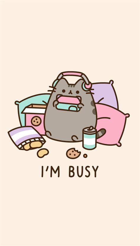 Download Cute Kawaii Aesthetic Pusheen Cat Wallpaper | Wallpapers.com