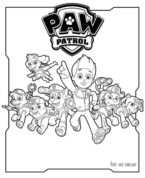 Paw Patrol Coloring Pages All Pups