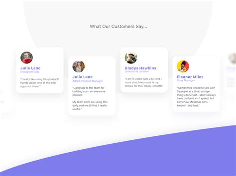 Testimonial Cards UI by Mica Andreea on Dribbble