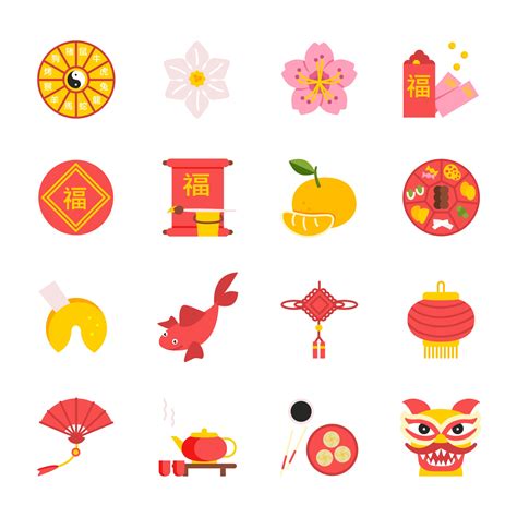 Vector set of chinese traditional new year symbols 3118351 Vector Art ...