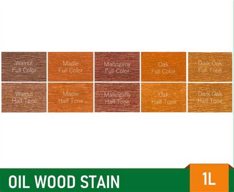 Boysen Oil Wood Stain - 1L ( Walnut / Mahogany / Oak / Dark Oak / Maple ...