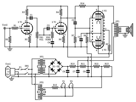 2W Tube Guitar Amp Schematic