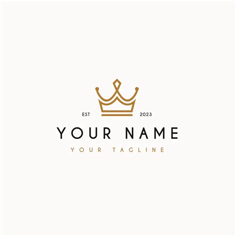 Modern Crown Logo Design to Be Personalized With Your Texts and Colors ...