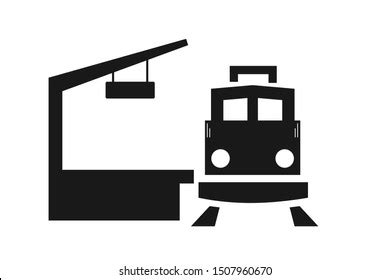 Rail Train Station Icon Vector Stock Vector (Royalty Free) 1507960670 ...