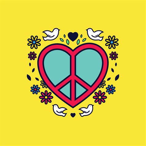 Peace and Love Vector 246263 Vector Art at Vecteezy