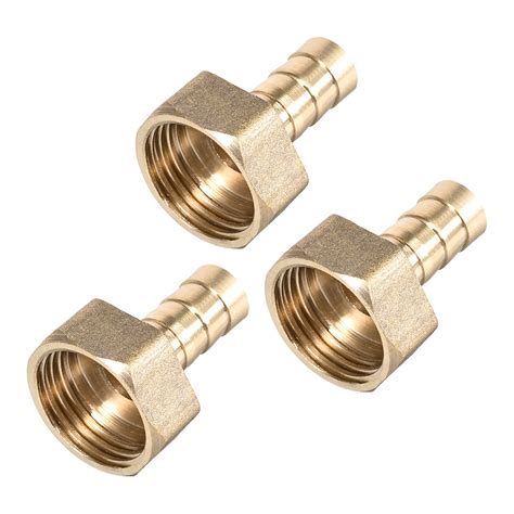 Brass Barb Hose Fitting Connector Adapter 10mm Barbed x G1/2 Female ...