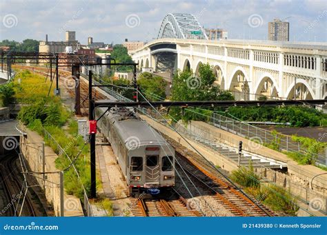 Rapid transit train stock photo. Image of arch, bridge - 21439380