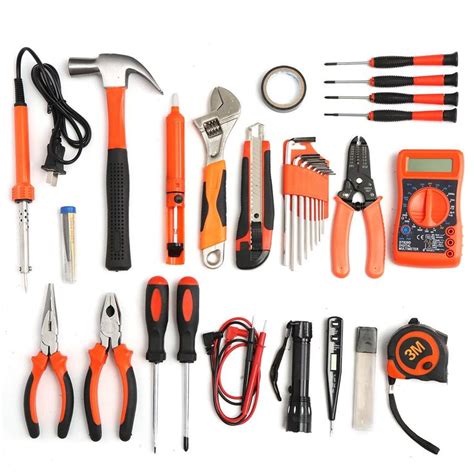 35Pcs Multifuntional Tools Kit Set Steel Household Electrician Kits ...