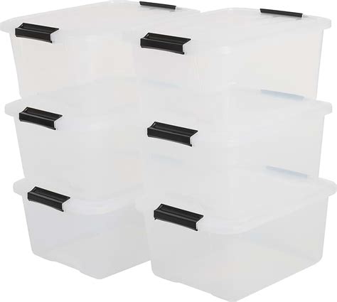 Amazon.co.uk: plastic storage boxes with lids