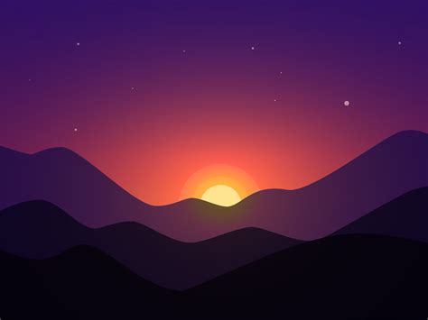 Sunset in Mountain Background 3642056 Vector Art at Vecteezy