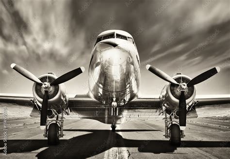 vintage airplane Stock Photo | Adobe Stock