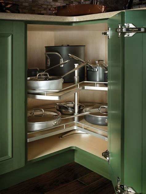 Rotating Shelves | Corner kitchen cabinet, Corner storage cabinet ...