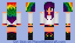 Rainbow Girl Minecraft Skin