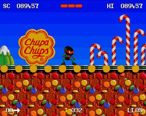 Chupa Chups lollipops featured in Zool on the Sega Genesis | Play ...