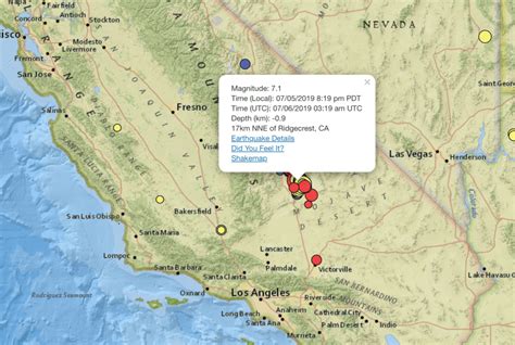 California Earthquake Map – Topographic Map of Usa with States