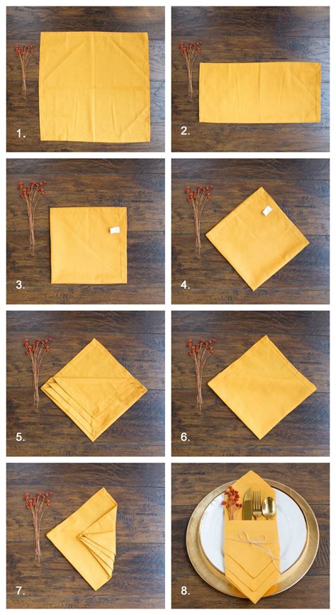 3 Pretty Ways to Fold Napkins for Your Fall Tablescape -Beau-coup Blog