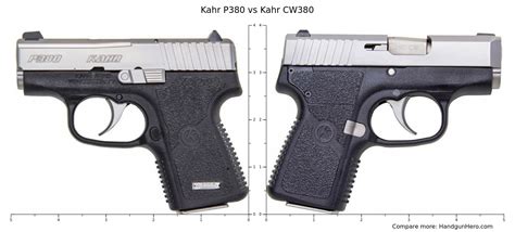 Kahr P380 vs Kahr CW380 size comparison | Handgun Hero