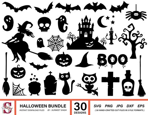 Halloween Bundle Svg, Halloween Silhouette Cut Files on Behance