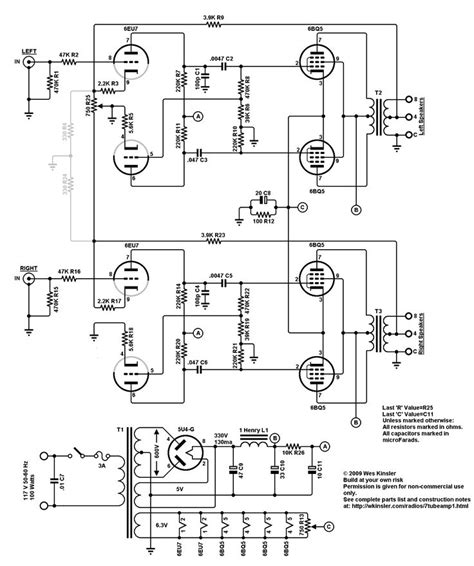 7 Tube Stereo Output Amplifier