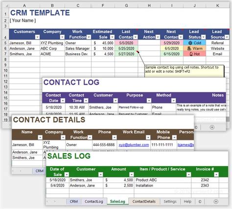 Crm Excel Template Free Download - FREE PRINTABLE TEMPLATES