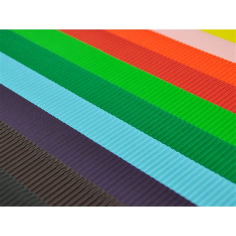 Corrugated Board 25 x 35 cm - colorful, 10 sheets