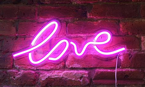 LED Neon Pink “Love” Wall Sign | Best Cheap Home Decor | POPSUGAR Home ...