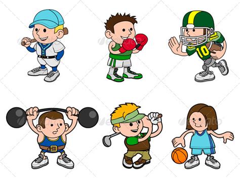 Cartoon Sports Characters | GraphicRiver