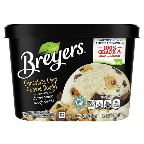 Breyers Chocolate Chip Cookie Dough Ice Cream Nutrition Facts - Cully's ...