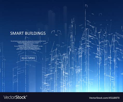 Smart building concept design Royalty Free Vector Image