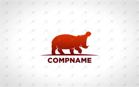 Hippo Logo Modern & Trendy Hippo Logo For Sale - Lobotz LTD