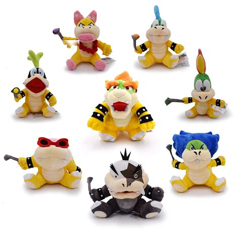 Buy Bonton 8pcsset Super Mario Bowser Koopalings 6-12 Plush Toy Bowser ...