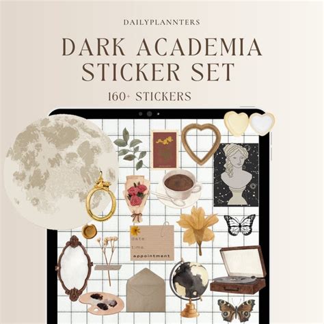 Dark Academia Stickers Digital Stickers goodnotes - Etsy