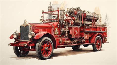 Premium AI Image | Vintage fire engine