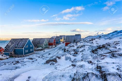 Free download Yellow Blue Red And Green Inuit Houses Along The Snow ...