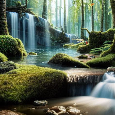 Forest-pond-with-waterfall-012 by JackyTorum on DeviantArt