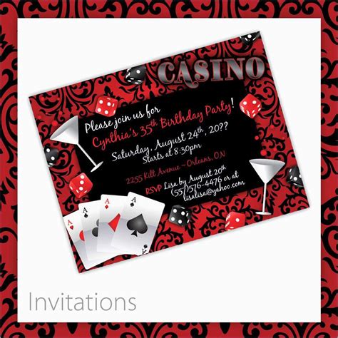 Casino Night Invitation Template • Business Template Ideas