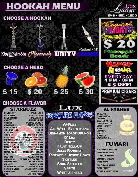 Check out our awesome hookah flavors! You can also get any of these ...