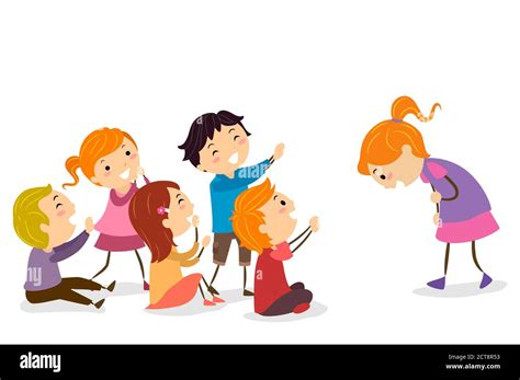 Illustration of Stickman Kids Cheering, Clapping and Praising a Kid ...