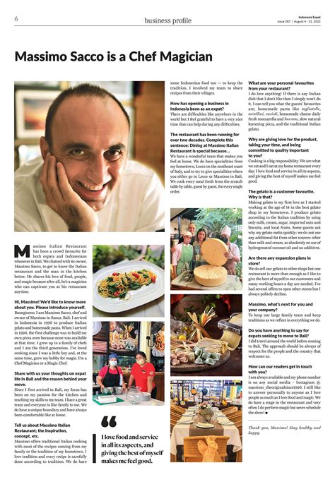 Press – Massimo Italian Restaurant Bali