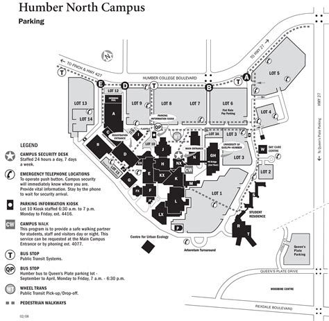 Humber College North Campus Parking Map - 205 Humber College Blvd ...