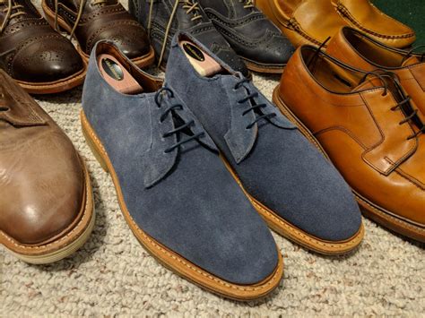 New (blue) suede shoes : allenedmonds