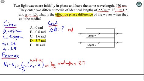 Effective Phase Difference Example Problem - YouTube