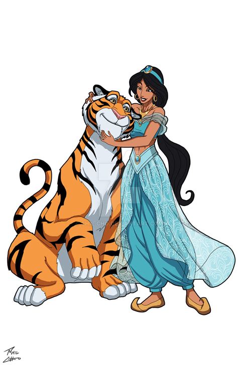 Jasmine and Rajah commission by phil-cho on DeviantArt