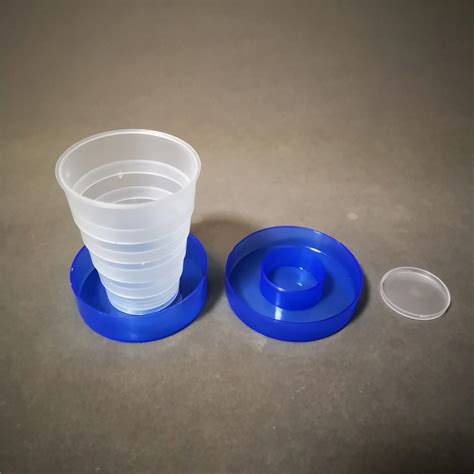 Travel Plastic foldable Collapsible drinking cup with pill box - Xiamen ...