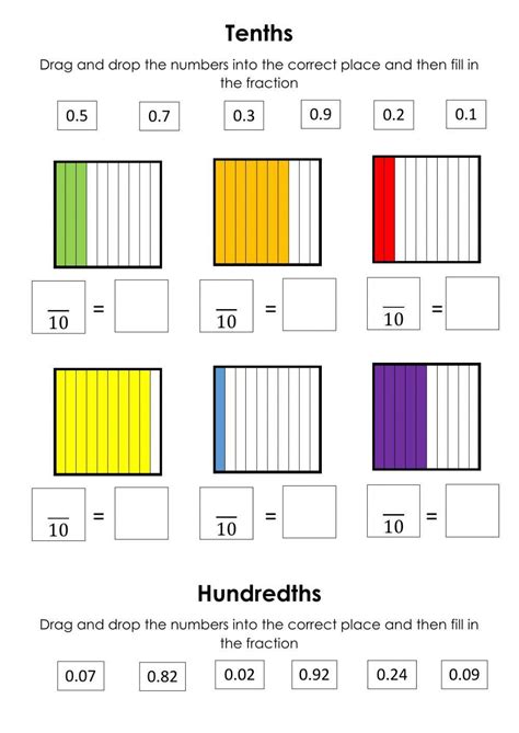 Decimals Tenths and Hundredths 403631 | Amy