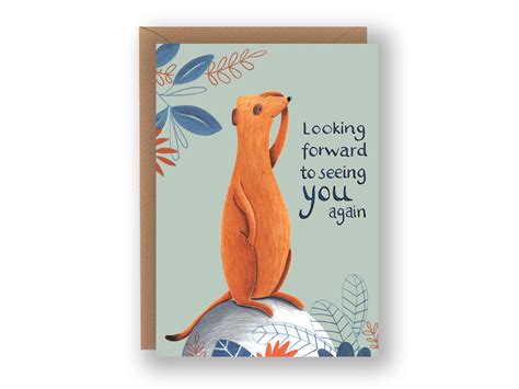 Greeting Card 'looking Forward to Seeing You' Blank Inside - Etsy